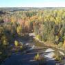 Vue en automne de la passerelle Chute Neigette
