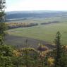 Vue sur St-Fabien depuis extrémité ouest du sentier