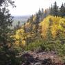 Vue depuis extrémité ouest du sentier